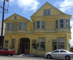 The Yellow Building of Dogpatch once was a stable, but now houses a cafe, restaurant, boutique wine store and clothing store. 
